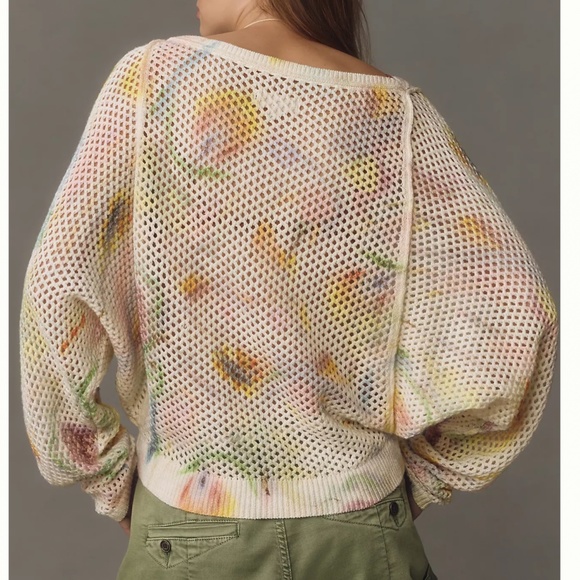 NWT Anthropologie Klaas Jonkman Mesh-Stitch Crew-Neck Sweater - Picture 2 of 5